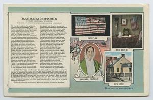 Primary view of object titled '[Postcard of Barbara Fritchie's Life and Importance to American History]'.