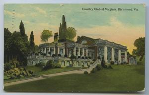 Primary view of object titled '[Postcard of Country Club of Virginia in Richmond]'.