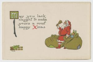 Primary view of object titled '[Postcard of Santa Claus With Bell]'.