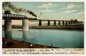 Primary view of object titled '[Postcard of the Panhandle Bridge]'.