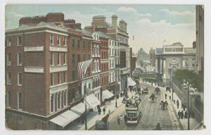 Primary view of object titled '[Postcard of Grafton Street in Dublin]'.