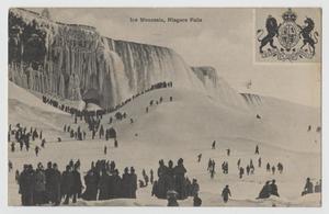 Primary view of object titled '[Postcard of Ice Mountain at Niagara Falls]'.