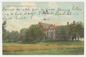 Primary view of object titled '[Postcard of Marshall College in Huntington]'.