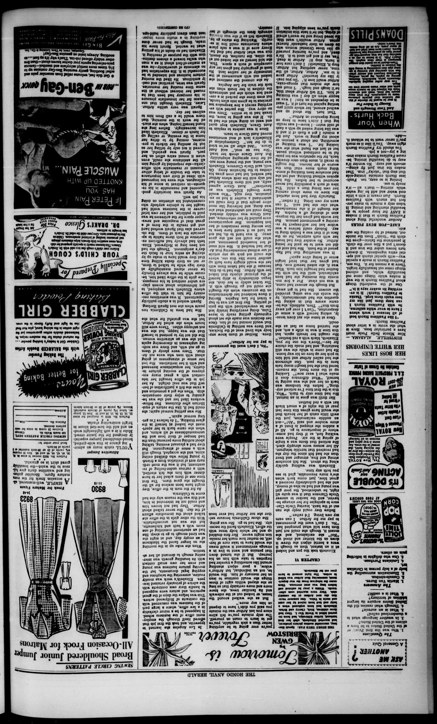 The Hondo Anvil Herald. (Hondo, Tex.), Vol. 60, No. 25, Ed. 1 Friday, December 21, 1945
                                                
                                                    [Sequence #]: 6 of 8
                                                