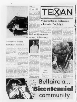 Primary view of object titled 'The Bellaire & Southwestern Texan (Bellaire, Tex.), Vol. 24, No. 8, Ed. 1 Wednesday, June 25, 1975'.