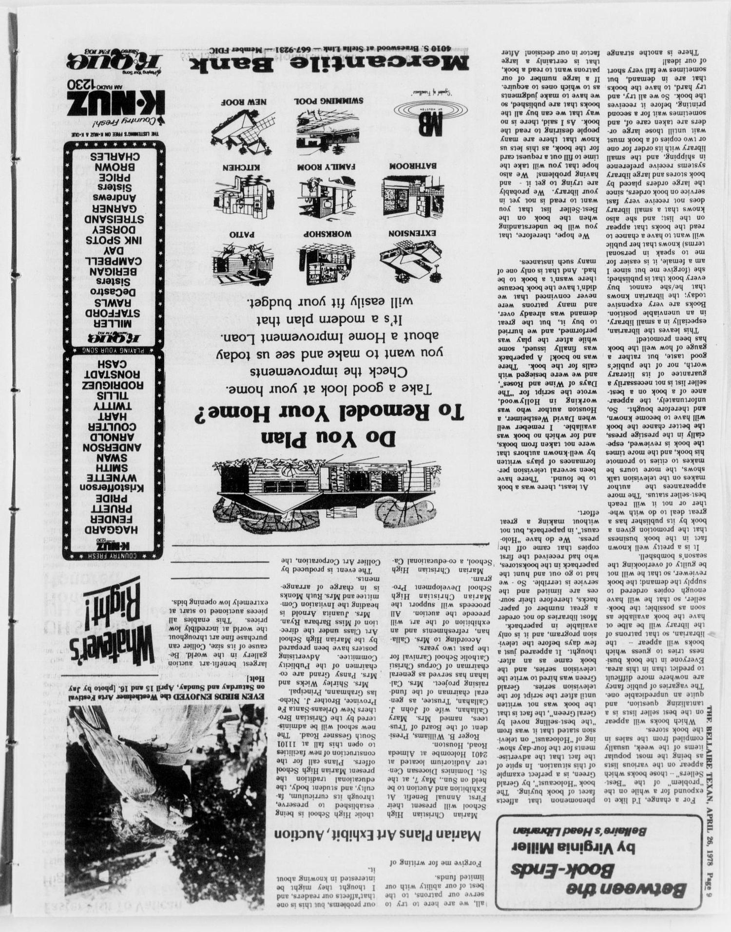 The Bellaire Texan (Bellaire, Tex.), Vol. 24, No. 51, Ed. 1 Wednesday, April 26, 1978
                                                
                                                    [Sequence #]: 20 of 28
                                                