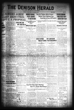 Primary view of object titled 'The Denison Herald (Denison, Tex.), No. 121, Ed. 1 Friday, December 16, 1921'.