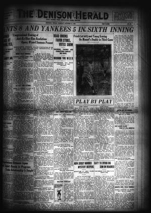 Primary view of object titled 'The Denison Herald (Denison, Tex.), No. 65, Ed. 1 Tuesday, October 11, 1921'.