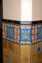 Photograph: Cactus Hotel lobby, detail of tile work on column