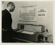 Thumbnail image of item number 1 in: '[Photograph of Dr. Roy W. Sonntag with an Infrared Spectrophotometer]'.