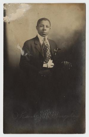 Primary view of object titled '[Postcard of Charley Douglas]'.