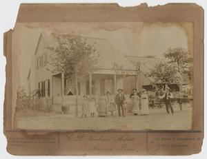 Primary view of object titled '[Photograph of the Engelke Family and Home]'.