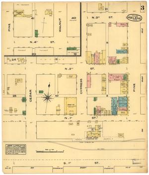 Primary view of object titled 'Abilene 1885 Sheet 3'.