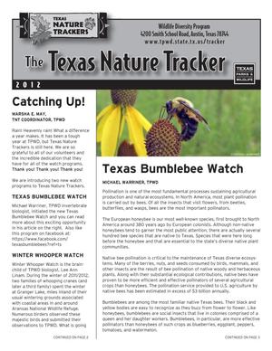 Primary view of object titled 'The Texas Nature Tracker, 2012'.