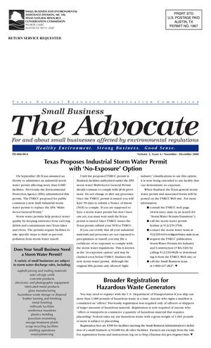Primary view of object titled 'The Small Business Advocate, Volume 5, Issue 6, November-December 2000'.