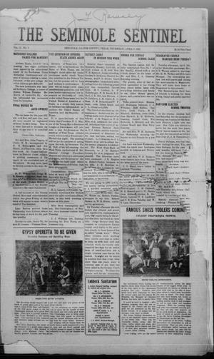 Primary view of object titled 'The Seminole Sentinel (Seminole, Tex.), Vol. 15, No. 3, Ed. 1 Thursday, April 7, 1921'.