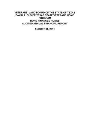 Primary view of object titled 'Texas Veterans' Land Board and Veterans Home Program Annual Financial Report: 2011'.