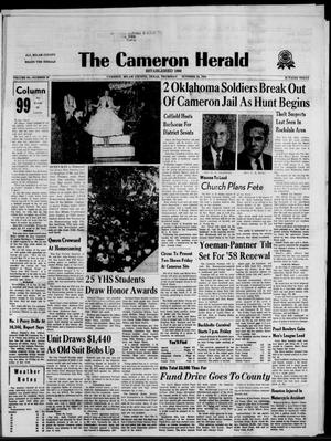 Primary view of object titled 'The Cameron Herald (Cameron, Tex.), Vol. 99, No. 30, Ed. 1 Thursday, October 23, 1958'.
