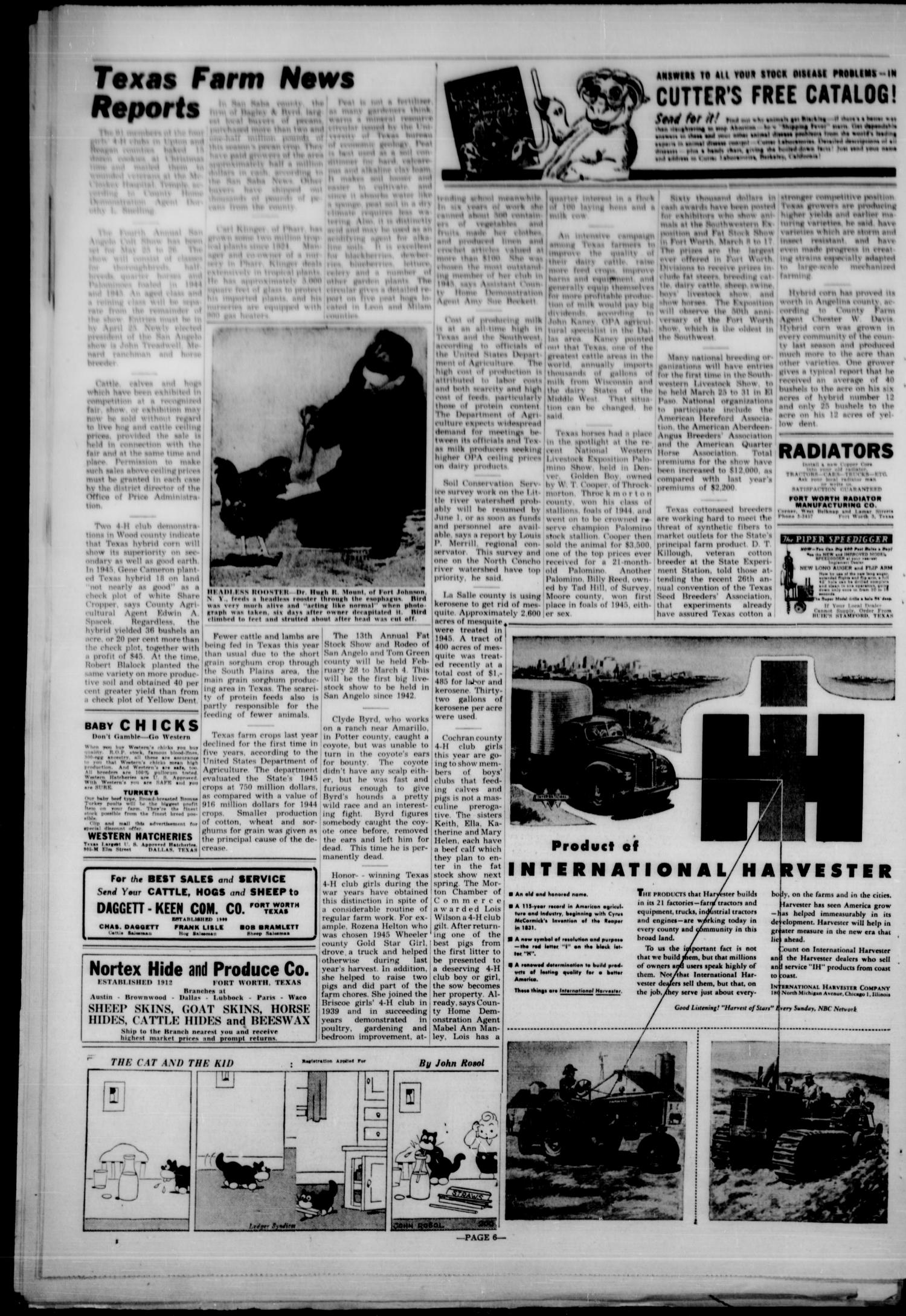 The Cameron Herald and Centinel (Cameron, Tex.), Vol. 86, No. 42, Ed. 1 Thursday, February 14, 1946
                                                
                                                    [Sequence #]: 14 of 16
                                                