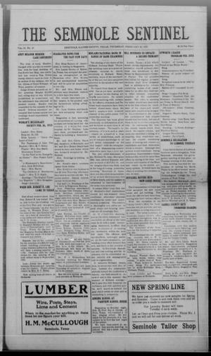 Primary view of object titled 'The Seminole Sentinel (Seminole, Tex.), Vol. 16, No. 48, Ed. 1 Thursday, February 22, 1923'.