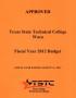 Book: Texas State Technical College Waco Budget: 2012