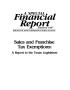 Report: Texas Sales and Franchise Tax Exemptions: 1987