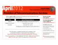Journal/Magazine/Newsletter: Providers of Telecommunications Services, April 2012