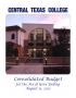 Book: Central Texas College Budget: 2012
