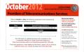 Journal/Magazine/Newsletter: Providers of Telecommunications Services, October 2012