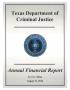 Report: Texas Department of Criminal Justice Annual Financial Report: 2012