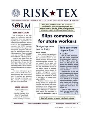 Primary view of object titled 'Risk-Tex, Volume 14, Issue 4, July 2011'.