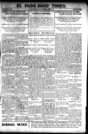 Primary view of object titled 'El Paso Daily Times. (El Paso, Tex.), Vol. 22, Ed. 1 Saturday, April 19, 1902'.