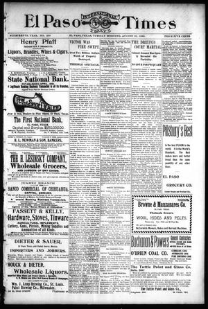 Primary view of El Paso International Daily Times (El Paso, Tex.), Vol. 19, No. 200, Ed. 1 Tuesday, August 22, 1899