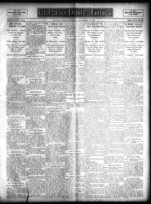 Primary view of object titled 'El Paso Daily Times (El Paso, Tex.), Vol. 25, Ed. 1 Saturday, September 16, 1905'.