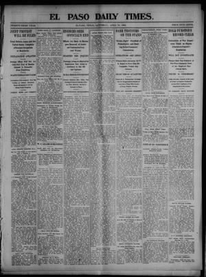 Primary view of object titled 'El Paso Daily Times. (El Paso, Tex.), Vol. 23, Ed. 1 Saturday, April 25, 1903'.