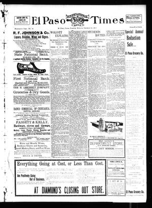 El Paso International Daily Times (El Paso, Tex.), Vol. 19, No. 15, Ed. 1 Tuesday, January 18, 1898