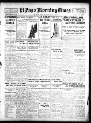 Primary view of object titled 'El Paso Morning Times (El Paso, Tex.), Vol. 29, Ed. 1 Saturday, July 3, 1909'.