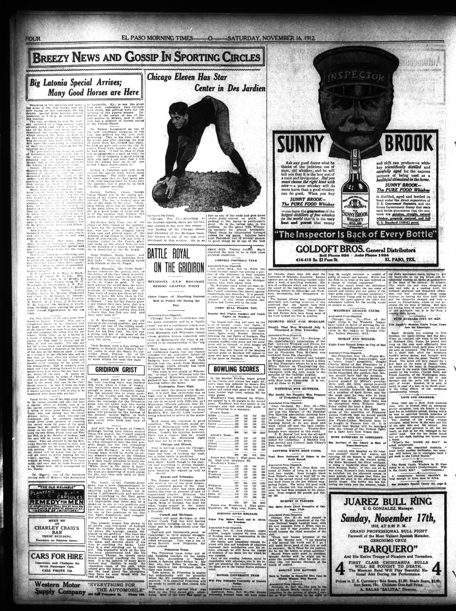 El Paso Morning Times (El Paso, Tex.), Vol. 32, Ed. 1 Saturday, November 16, 1912
                                                
                                                    [Sequence #]: 4 of 12
                                                