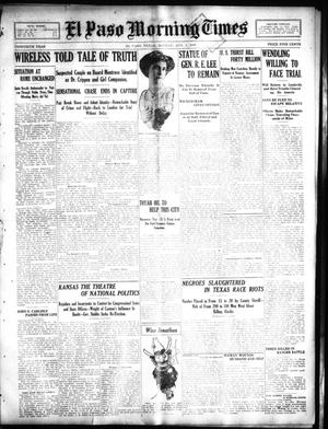 Primary view of object titled 'El Paso Morning Times (El Paso, Tex.), Vol. 30, Ed. 1 Monday, August 1, 1910'.