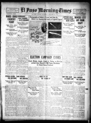 Primary view of object titled 'El Paso Morning Times (El Paso, Tex.), Vol. 30, Ed. 1 Saturday, January 15, 1910'.