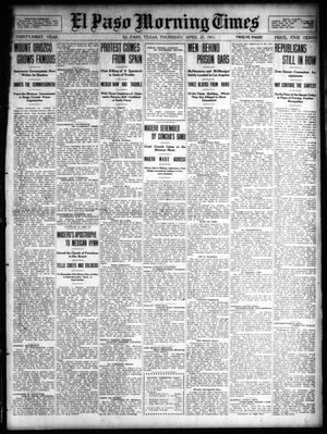 Primary view of El Paso Morning Times (El Paso, Tex.), Vol. 31, Ed. 1 Thursday, April 27, 1911
