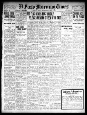 Primary view of object titled 'El Paso Morning Times (El Paso, Tex.), Vol. 32, Ed. 1 Wednesday, April 3, 1912'.