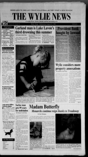 Primary view of object titled 'The Wylie News (Wylie, Tex.), Vol. 53, No. 12, Ed. 1 Wednesday, August 18, 1999'.