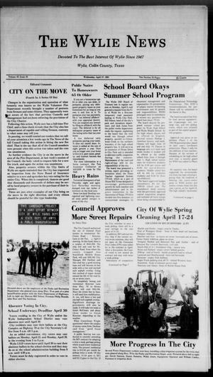Primary view of object titled 'The Wylie News (Wylie, Tex.), Vol. 43, No. 45, Ed. 1 Wednesday, April 17, 1991'.