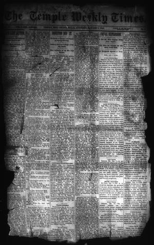 Primary view of object titled 'The Temple Weekly Times. (Temple, Tex.), Vol. 6, No. 5, Ed. 1 Saturday, January 8, 1887'.
