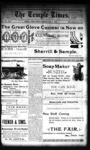 Primary view of object titled 'The Temple Times. (Temple, Tex.), Vol. 14, No. 51, Ed. 1 Friday, September 6, 1895'.