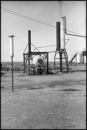 Primary view of object titled '[Photograph of Oil Field Apparatus]'.