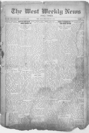 Primary view of object titled 'The West Weekly News and Times. (West, Tex.), Vol. 12, No. 18, Ed. 1 Friday, February 13, 1920'.