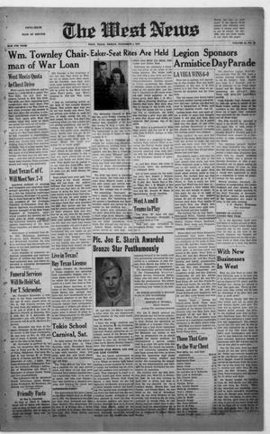 Primary view of object titled 'The West News (West, Tex.), Vol. 56, No. 24, Ed. 1 Friday, November 2, 1945'.
