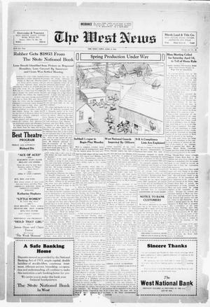 Primary view of object titled 'The West News (West, Tex.), Vol. 44, No. 45, Ed. 1 Friday, April 6, 1934'.